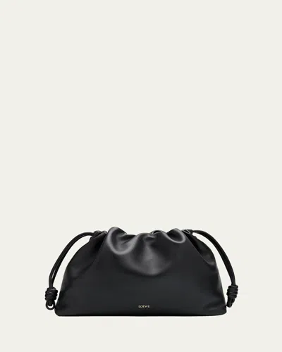 Loewe Flamenco Large Napa Lambskin Shoulder Bag In 1100 Black