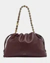 Loewe Flamenco Large Napa Lambskin Shoulder Bag In Dark Burgundy