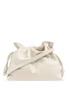 Loewe Flamenco Leather Clutch Bag In Neutrals