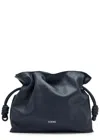 Loewe Flamenco Leather Clutch In Dark Navy