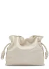 Loewe Flamenco Leather Clutch In Off White