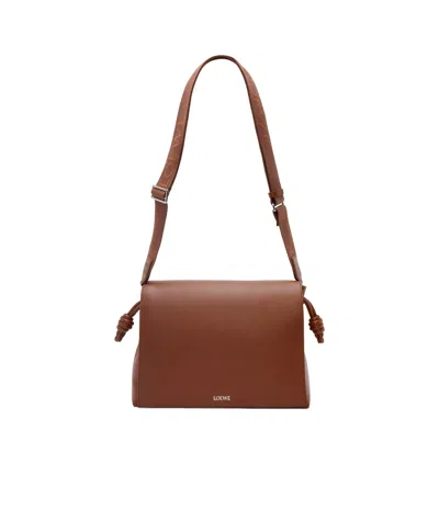 Loewe Flamenco Leather Messenger Bag In Brown