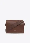 Loewe Flamenco Leather Messenger Bag In Brown