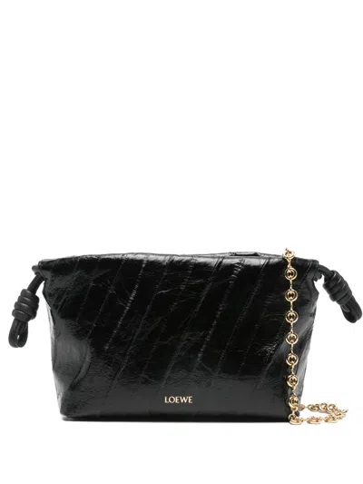 Loewe Flamenco Leather Mini Clutch In Black