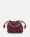 Loewe Flamenco Leather Round Purse In Red