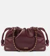 Loewe Flamenco Small Crossbody Bag In Napa Leather With Detachable Chain In Burgundy