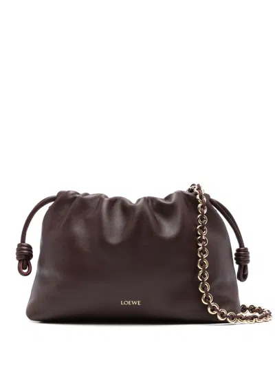 Loewe Flamenco Leather Shoulder Bag In Red