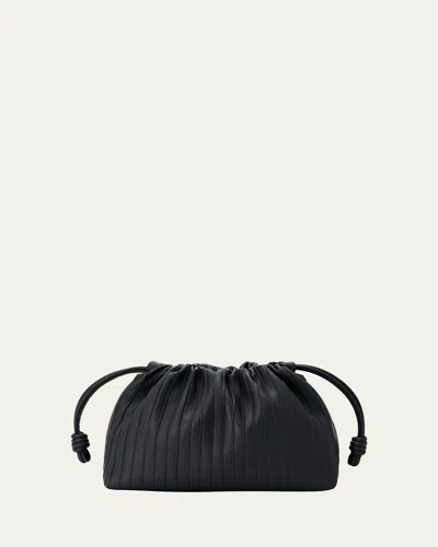Loewe Flamenco Medium Clutch Bag In Leather In Black