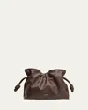 Loewe Flamenco Medium Clutch Bag In Napa Leather In Chocolate