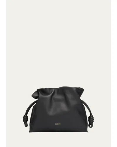 Loewe Flamenco Medium Clutch Bag In Nappa Leather In Black