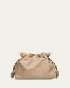 Loewe Flamenco Medium Clutch Bag In Nappa Leather In Sand