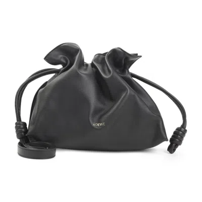 Loewe Flamenco Medium Clutch In Black