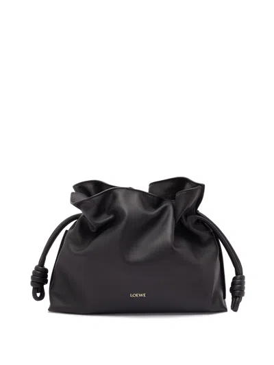 Loewe `flamenco` Medium Clutch In Black
