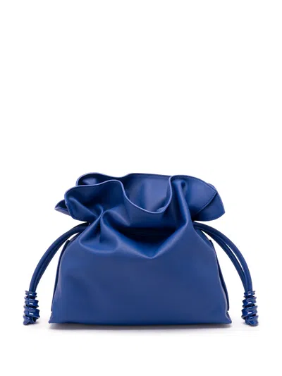 Loewe `flamenco` Medium Clutch In Blue