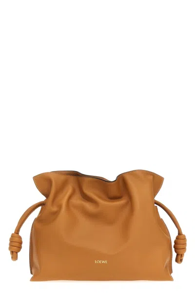 Loewe 'flamenco Medium' Clutch In Brown
