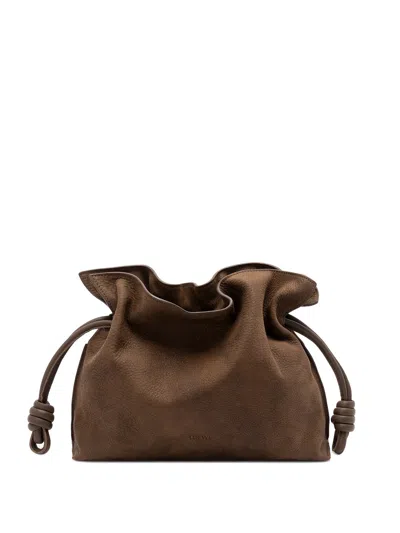 Loewe `flamenco` Medium Clutch In Brown