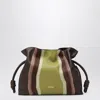 Loewe Flamenco Medium Clutch In Chocolate/light Moss In Brown