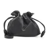 Loewe Medium Black Calf Leather Flamenco Clutch With Adjustable Features In Black