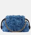 Loewe Flamenco Medium Denim Clutch In Blue