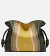 Loewe Flamenco Medium Leather And Suede Clutch