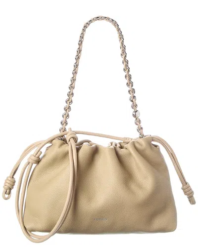 Loewe Flamenco Medium Leather Bucket Bag In Beige
