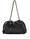 Loewe Flamenco Medium Leather Clutch In Black