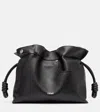 Loewe Leather Jean-detail Flamenco Clutch Bag In Black
