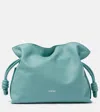 Loewe Flamenco Medium Leather Clutch In Blue