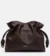 Loewe Flamenco Medium Leather Clutch In Brown