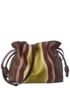 Loewe Flamenco Medium Leather Clutch In Brown