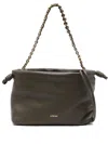 Loewe Flamenco Medium Leather Clutch In Green
