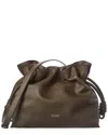 Loewe Flamenco Medium Leather Clutch In Brown