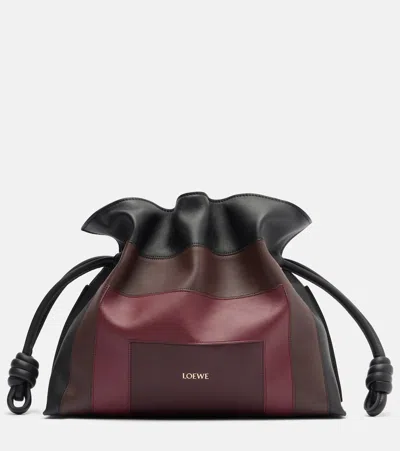 Loewe Flamenco Medium Leather Clutch In Multi