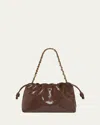 Loewe Flamenco Medium Sequined Bag In Chocolate