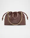 Loewe Flamenco Medium Sequined Bag In Chocolate