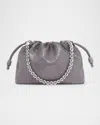 Loewe Flamenco Medium Sequined Bag In Grey