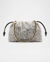 Loewe Flamenco Medium Shoulder Bag In Feathered Leather In Black White