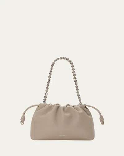 Loewe Flamenco Medium Shoulder Bag In Leather In Brown