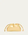Loewe Flamenco Metallic Leather Clutch In Gold