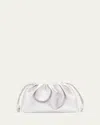 Loewe Flamenco Metallic Leather Shoulder Bag In Silver