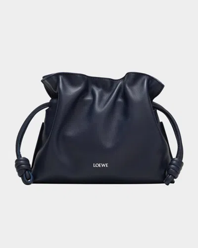 Loewe Flamenco Mini Clutch Bag In Napa Leather In Abyss Blue