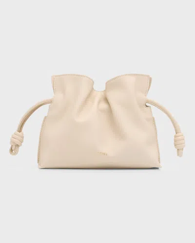 Loewe Flamenco Mini Leather Clutch Bag In Angora