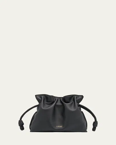 Loewe Flamenco Mini Clutch Bag In Napa Leather In Black