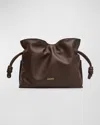 Loewe Flamenco Mini Clutch Bag In Napa Leather In Chocolate