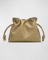 Loewe Flamenco Mini Clutch Bag In Napa Leather In Clay Green