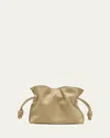 Loewe Flamenco Mini Leather Clutch Bag In Clay Green