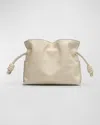 Loewe Flamenco Mini Clutch Bag In Napa Leather In Sea Salt