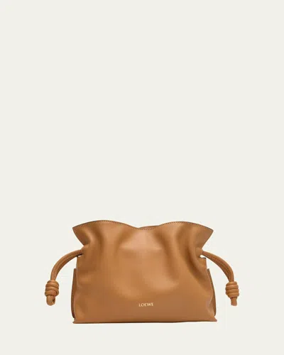 Loewe Flamenco Mini Clutch Bag In Napa Leather In Warm Desert