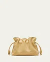 Loewe Flamenco Mini Clutch Bag In Napa Leather With Blind Embossed Anagram In Dark Butter