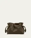 Loewe Flamenco Mini Clutch Bag In Napa Leather With Blind Embossed Anagram In Black